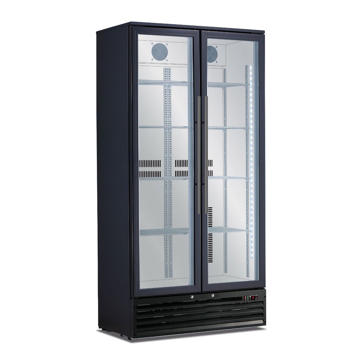 Frigo vetrina vini ventilata. 200 bottiglie. Interno inox specchiato. Luci led. Termostato elettronico. Temperatura 0°C/+10°C. Modello CLW500XH