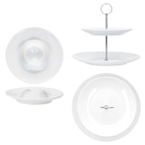 thumbnail of 13tlg Etageren-Frühstücksset Tommy Teller Becher Eierbecher Etagere 2-stöckig