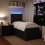 thumbnail of vidaXL Boxspringbett mit Matratze Schwarz 90x190 cm Samt