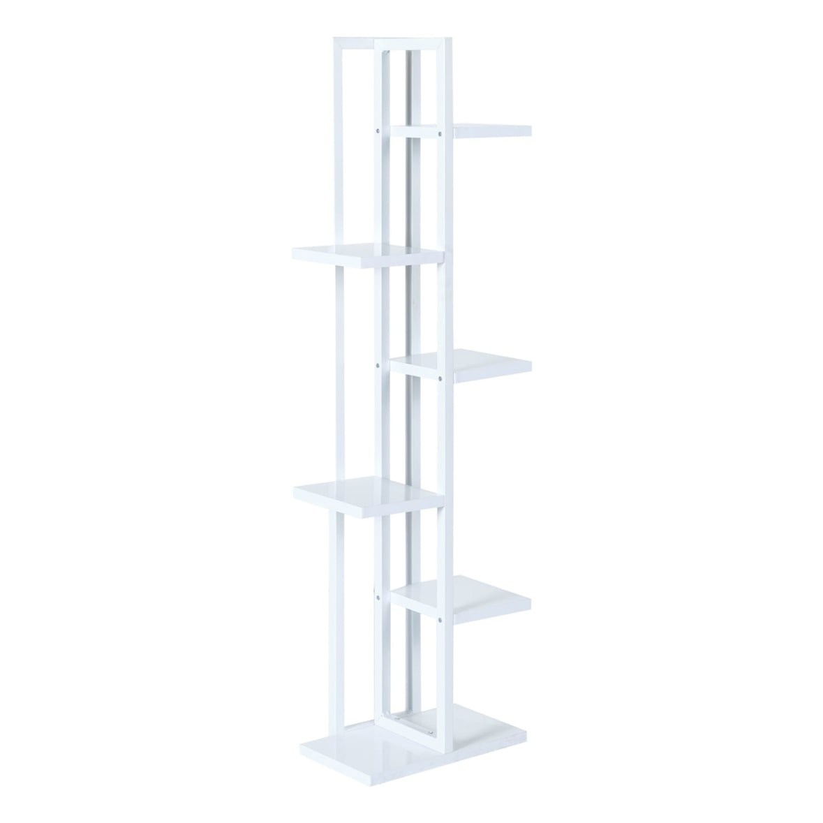 Helloshop26 - tohmajärvi 5-stöckiges Pflanzenregal 120 x 34 x 21 cm weiß 03_0007696