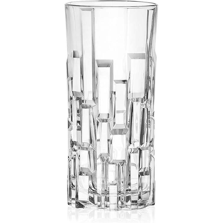 RCR Satz von 6 Gläsern Etna High-ball aus Klangglas Transparent 34cl