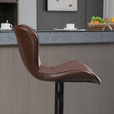 thumbnail of HOMCOM Set 2 Sgabelli Bar Finta Pelle con Altezza Regolabile Marrone