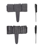 thumbnail of Relaxdays Beetzaun, 10-teilige Beetumrandung, Steinoptik, HxB: 10x25 cm, Rasenkante zum Stecken, Kunststoff, anthrazit