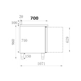 thumbnail of Kühltisch mit Aufkantung 4 Türen