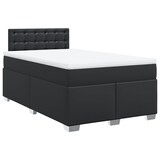 thumbnail of vidaXL Boxspringbett mit Matratze Schwarz 120x200 cm Kunstleder