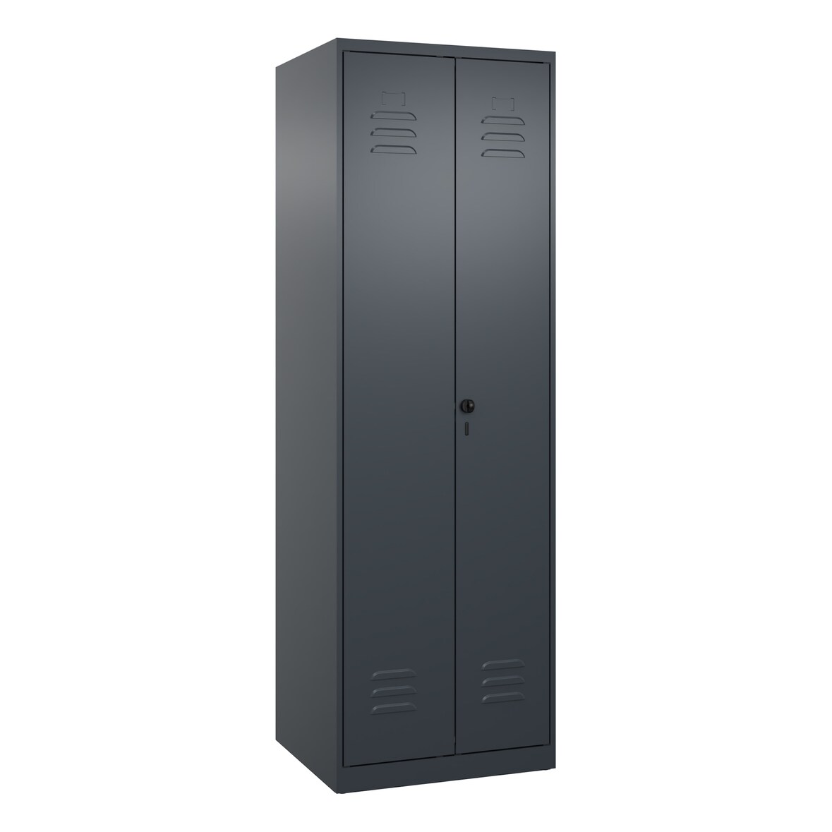 C+P Doppel-Spind Classic PLUS, 2 Abteile, HxBxT 185x60x50cm, Sicherheitsdrehriegel, Anthrazit von PROREGAL
