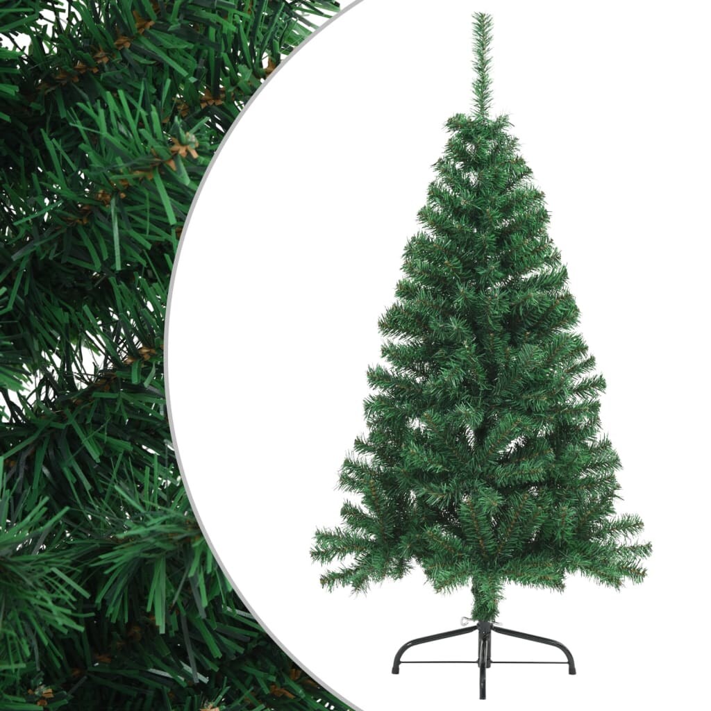 Künstlicher Halber Weihnachtsbaum mit Ständer Grün 150 cm PVC