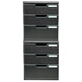 thumbnail of EXACOMPTA Cassettiera Modulo 325414D, sistema modulare a 3 cassetti A4, box PS monoblocco, dimensioni (PxlxAlt)  35x28,8x32 cm, gamma ECOBlack, nero