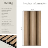 thumbnail of tectake Paneles acústicos Sonic Wall II madera roble absorción sonido insonorización decorativos MDF 110x50cm fonoabsorbentes 4 unidades