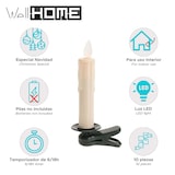 thumbnail of WellHome - Conjunto de 10 luzes LED sem fio com controle remoto e temporizador