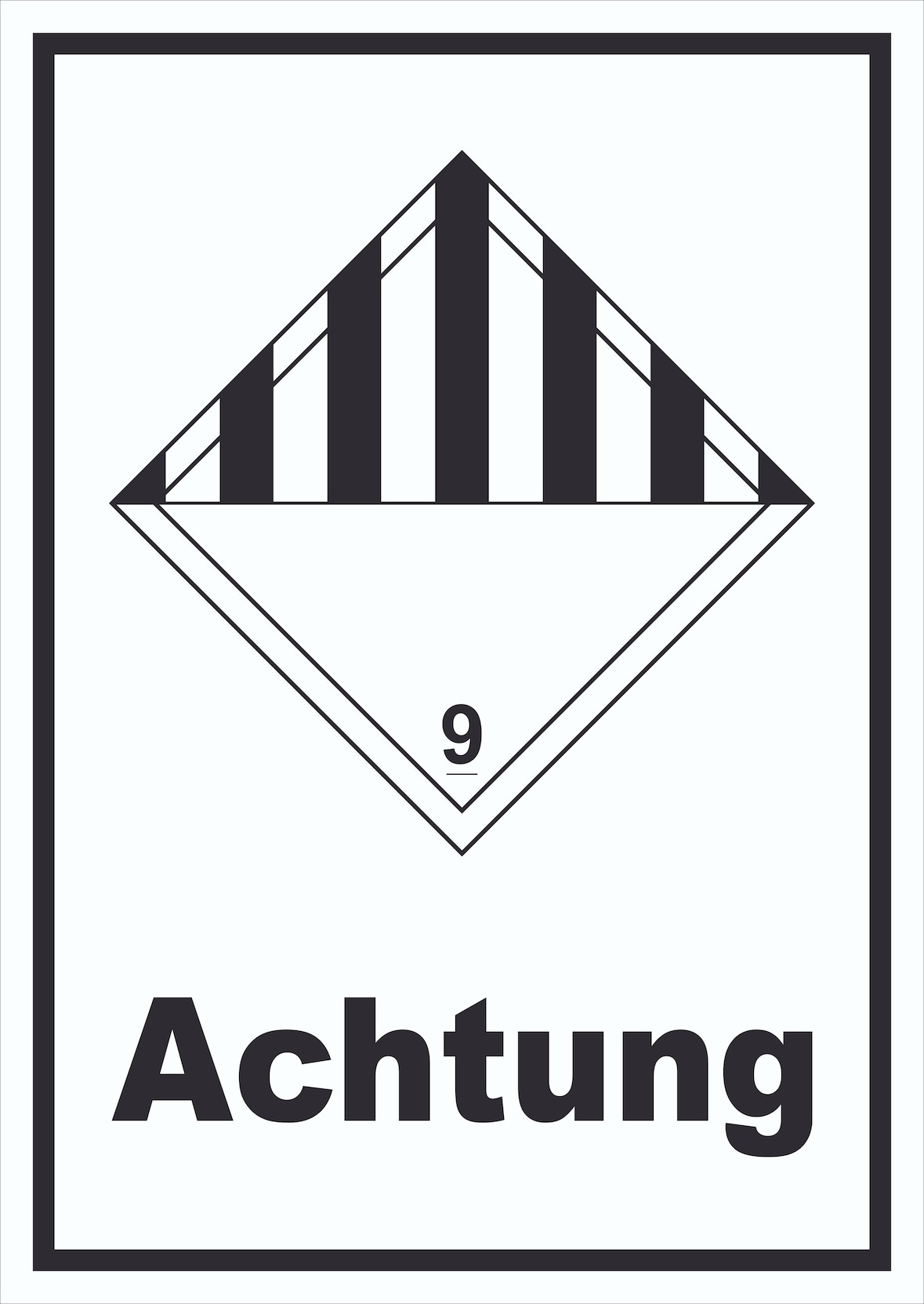 Schild verschiedene Gefahren Achtung Stoffe Material miscellaneous hochkant A0 (841x1189mm)