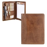 thumbnail of Bear Design Schreibmappe Leder Konferenzmappe braun A4 Orgamappe cognac braun CL7793