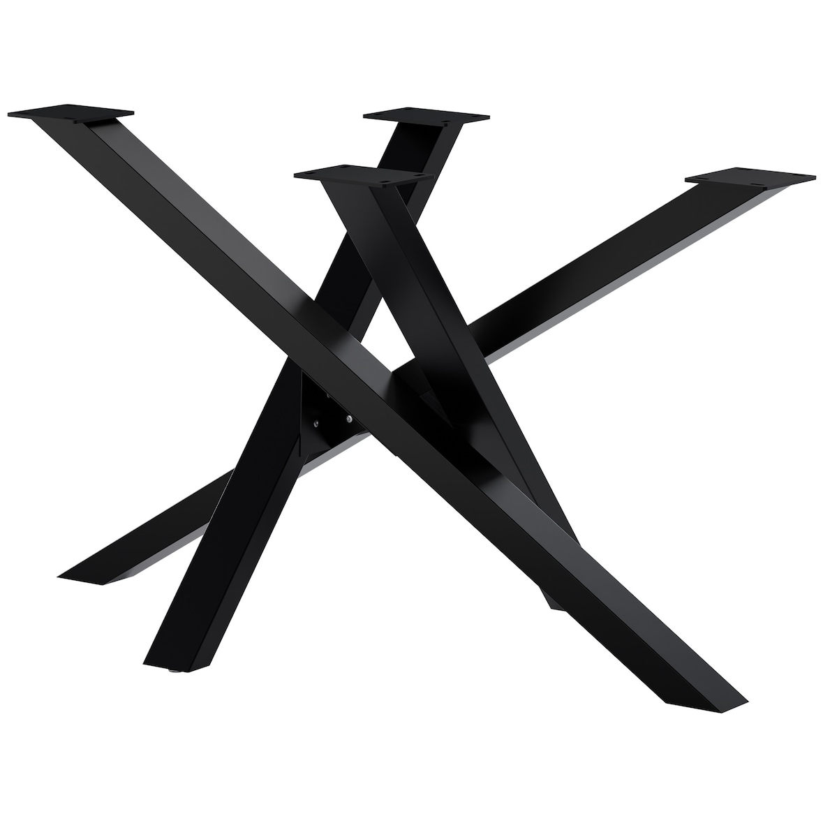 DELUKE® Tischgestell Metall BELD Stahlgestell beschichtet, 72x120x70cm HxBxT| Tischbeine Outdoor Tischfüße Tischuntergestell Schwarz