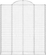 thumbnail of vidaXL Gabionen mit Hochbogen 2 Stk. 200x50x220/240cm Verzinktes Eisen