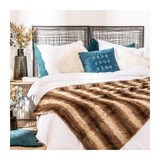 thumbnail of Atmosphera Grizzli - Coperta in poliestere beige 120x160cm