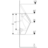 thumbnail of Geberit Absaug-Urinal Renova Plan mit Deckel Zulauf und Abgang hinten weiß