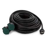 thumbnail of Perel Rallonge électrique extérieure IP44, prolongateur 2 prises, câble H07RN-F 3G2,5, PVC/caoutchouc, 20 m, noir