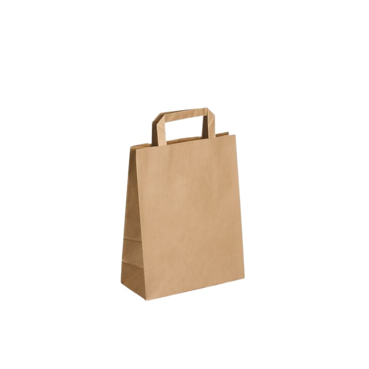 Sacchetti di carta Kraft riciclata 22+10x28 cm (250 unità)