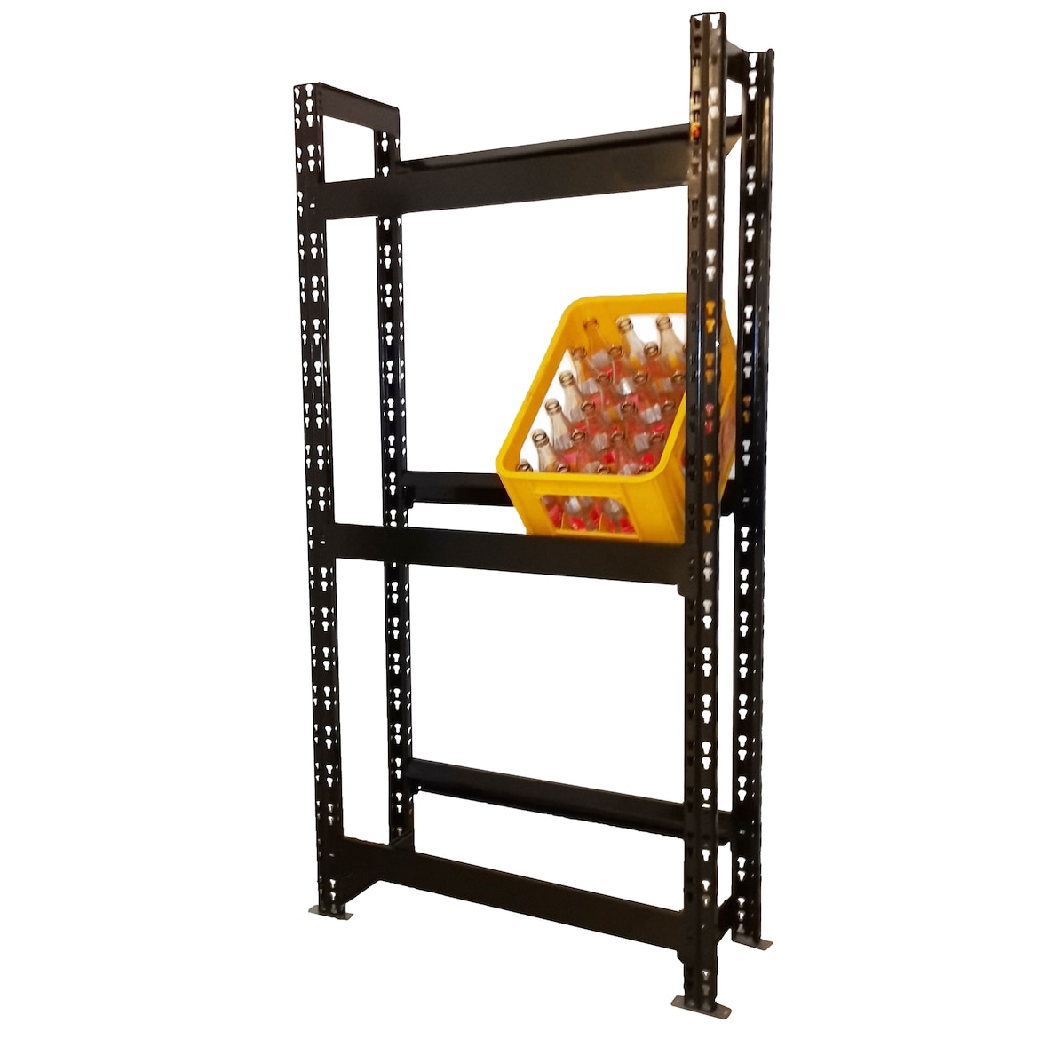 Getränkekisten Regal 6 Kisten 160x75x30cm 150 KG schwarz SZAGATO Kastenständer Getränke Kisten Halter, Getränkekisten Ständer, Flaschenkasten Ständer