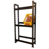 thumbnail of Getränkekisten Regal 6 Kisten 160x75x30cm 150 KG schwarz SZAGATO Kastenständer Getränke Kisten Halter, Getränkekisten Ständer, Flaschenkasten Ständer
