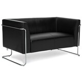 thumbnail of Loungesofa CURACAO Kunstleder 2-Sitzer schwarz hjh OFFICE