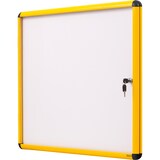 thumbnail of Bi-Office Schaukasten Ultrabrite - 9 x DIN A4 - magnetisch, mit gelbem Aluminiumrahmen