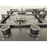 thumbnail of Gasline GAG60INB Einbau Gaskochfeld 4 flammig Schwarz Matt Emailliert Guss