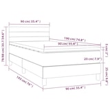 thumbnail of vidaXL Boxspringbett mit Matratze & LED Taupe 90x190 cm Stoff