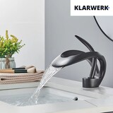 thumbnail of NAVIS | Grifo de baño en cascada de diseño negro | Grifo de fregadero de acero inoxidable de primera calidad | Mezclador hotel 2 conexiones