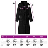 thumbnail of vidaXL Bademantel ohne Kapuze Schwarz XXXL Flanell