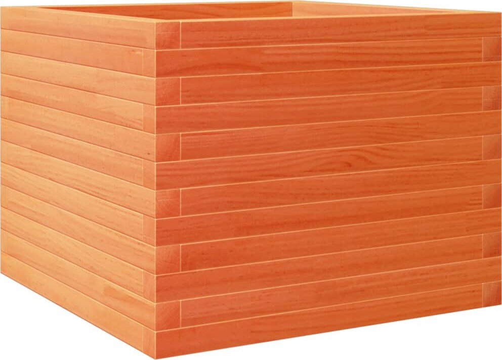 vidaXL Pflanzkübel Wachsbraun 60x60x45,5 cm Massivholz Kiefer