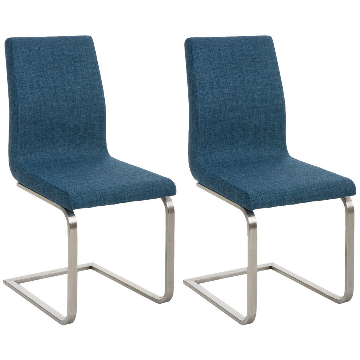 Lot de 2 chaises cantilever Belfort en tissu Bleu