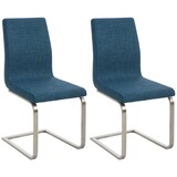 thumbnail of Lot de 2 chaises cantilever Belfort en tissu Bleu