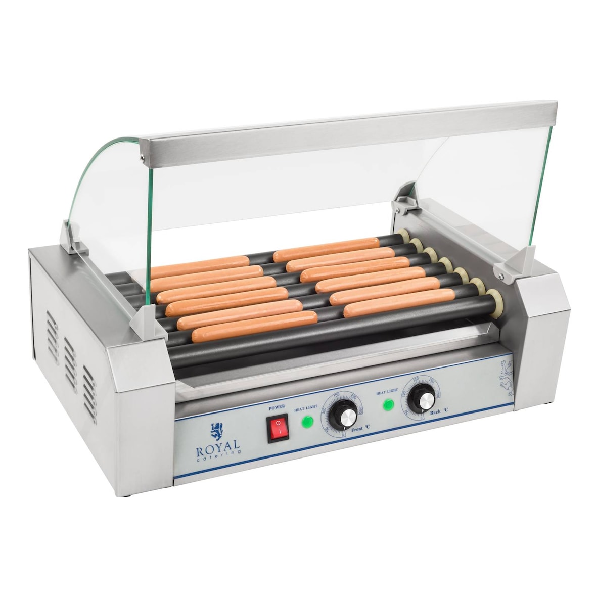 Royal Catering Hot Dog Grill - Würstchengrill - 1400 W - 12 Würstchen