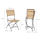 thumbnail of METRO PROFESSIONAL Sedia pieghevole Baviera set di 2, acciaio/legno di acacia, naturale/nero