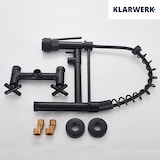 thumbnail of Björn | Gastronomie wandkraan zwart mat | Professionele keukenkraan roestvrij staal twee sproeiers | Dubbele spoelunit wandkraan restaurant