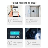 thumbnail of Interphone Vidéo WiFi Écran Couleur 4.3 Pouces 1080P Vision Nocturne Blanc YONIS