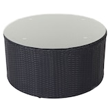 thumbnail of Luxe poly rotan set Savoie, loungeset, XXL bank rond, antraciet kussens grijs