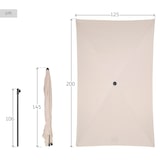 thumbnail of Aktive Parasol jardín rectangular inclinable 200x125 cm crema UV30
