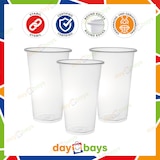 thumbnail of DayBays 200 Stk. Trinkbecher 500ml Ø9cm Plastikbecher mit Eichstrich bei 0,5L transparent PP