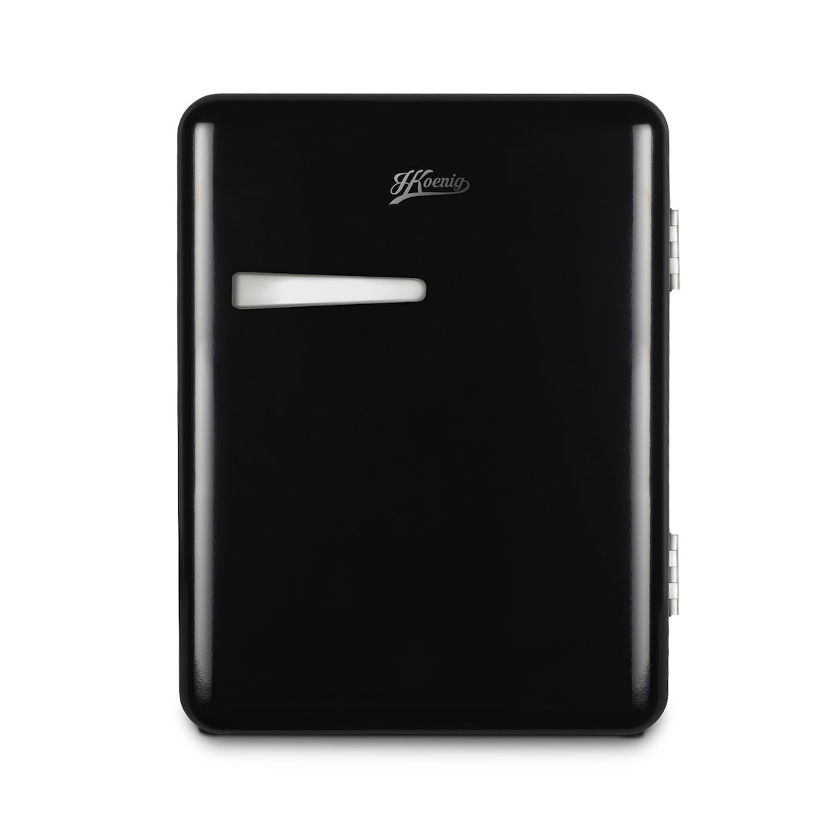 H.Koenig Mini-Bar Vintage 31L TOAD9, Kompakter Mini-Kühlschrank fürs Zimmer, Getränke, Vintage-Design, Temperatur 6°-15°C, 24 dB, Schwarz