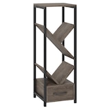 thumbnail of Estantería con forma de árbol COSTWAY, estantería de pie de 4 niveles con cajón y estructura metálica, estantería de almacenamiento independiente.