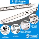 thumbnail of 2 Schubladenschienen EDELSTAHL Teilauszug 246mm Teleskopschiene Kugelführung Schubladenauszug