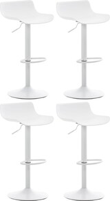 thumbnail of DELUKE® Barhocker 4er Set höhenverstellbar Weiß JUTO Kunststoff, 68,5-94x43x44 Barhocker mit Lehne Tresenhocker Barstuhl Küchenhocker Thekenhocker