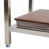 thumbnail of Romux® Edelstahltisch für Gastronomie Zentraltisch mit 1 Regal 600x700x850 mm Zerlegbar | Arbeitstisch aus Edelstahl Korrosionsbeständig