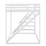 thumbnail of Merax Hochbett 140x200 mit Sicherheitsleiter, Etagenbett aus Massivholz mit Lattenrost geeignet Erwachsene weiß
