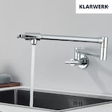 thumbnail of NILS | Grifo de Agua Fría de Pared de Un Orificio Cromo | Cocina profesional Grifo de acero inoxidable | plegable con grifo abatible