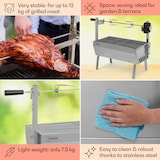thumbnail of Sauenland Mini Rotisserie-Grill Drehspieß 4W 12kg max. Edelstahl Silber-Metallic