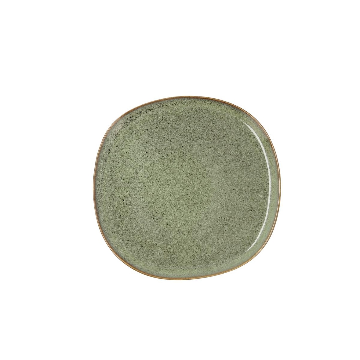 Bidasoa Iconic Set van 6 Platte Borden, Onregelmatig Groen, 20.2 x 19.7 cm