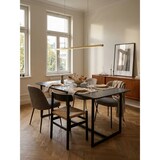 thumbnail of Esszimmertisch 160x80x76 cm Küchentisch Schwarz in Marmor-Optik Modern, Esstisch Groß, Speisetisch Rechteckig, Tisch Esszimmer mit